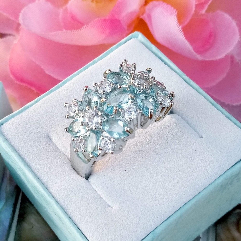 Blue Topaz Silver ring